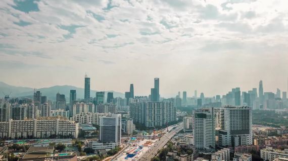 航拍光束延时