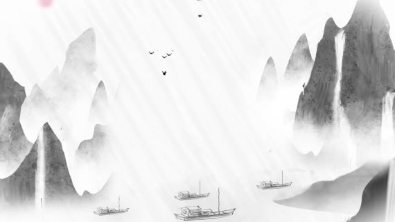 水墨山水微派风格视频
