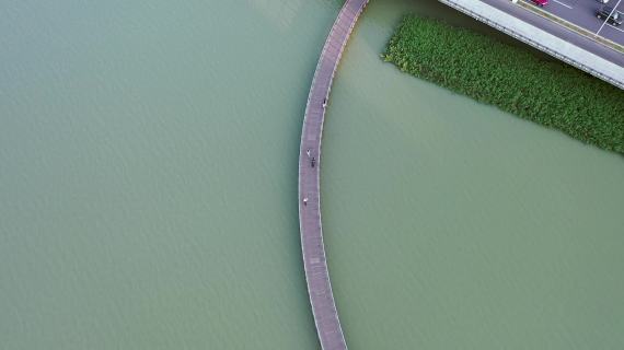 城市航拍 大桥素材 建设 经济 发展