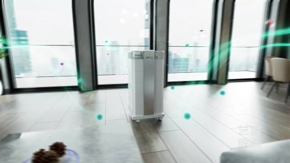 3d动画甲醛机器人空气净化器动画