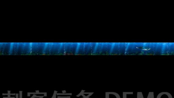 海底鲸鱼跨屏游动  沉浸式环境
