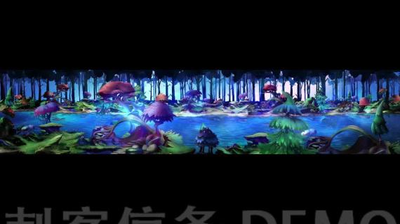 卡通森林 舞台背景