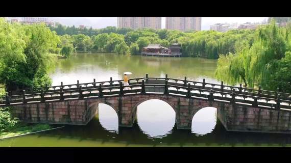 古装西山公园航拍