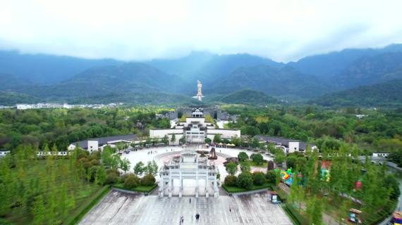 九华山地藏王菩萨航拍