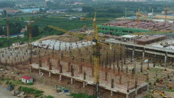 航拍建筑工地