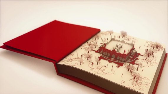 三维立体书折叠武汉 折纸 纸雕 C4D