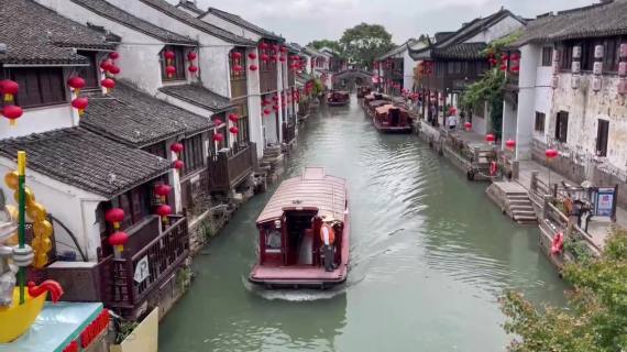 山塘街 江南水乡 游船 旅游宣传片 休闲