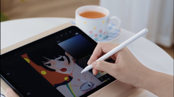 电商小清新简约家居场景ipad支架展示