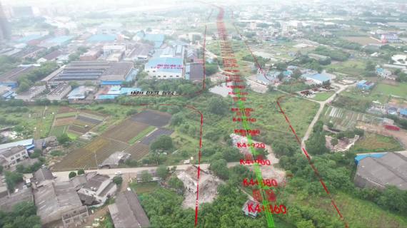 工程公路CAD视频结合画线 实景合成
