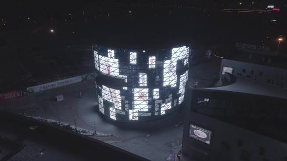 柯桥LED 后期效果航拍展示