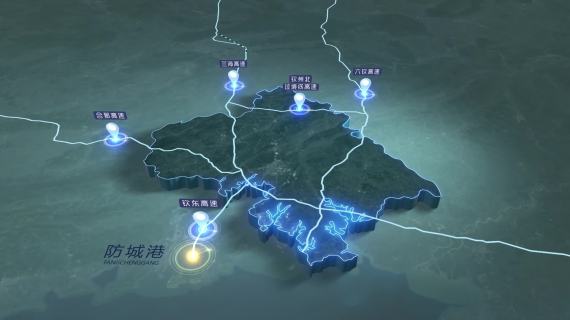 区位地图地图动画定位地图宣传片
