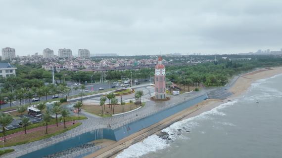 4K海南海边钟塔