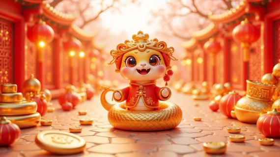 AI动画 蛇年新年祝福