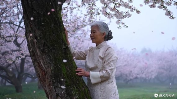 有皱纹白头发太太逐渐变年轻变成30岁美女
