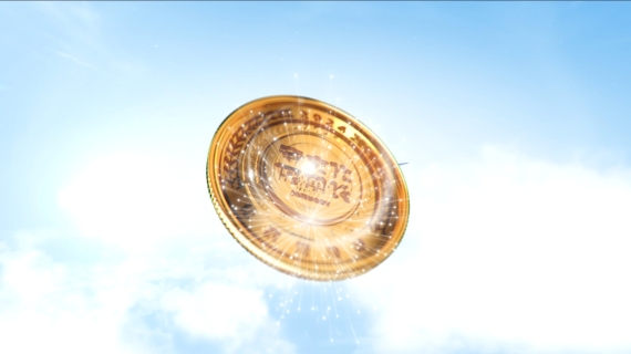 天空金币爆炸